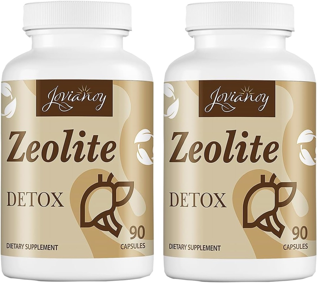 Zeolite Detox Capsules, Charcoal Activado Orgánico, Arcilla Bentonita, 1-2 μm Clinoptilolite, Absorción Máxima, Gut Liver Detox Limpiar Cuerpo Completo para Mujeres Hombres, 180 cápsulas