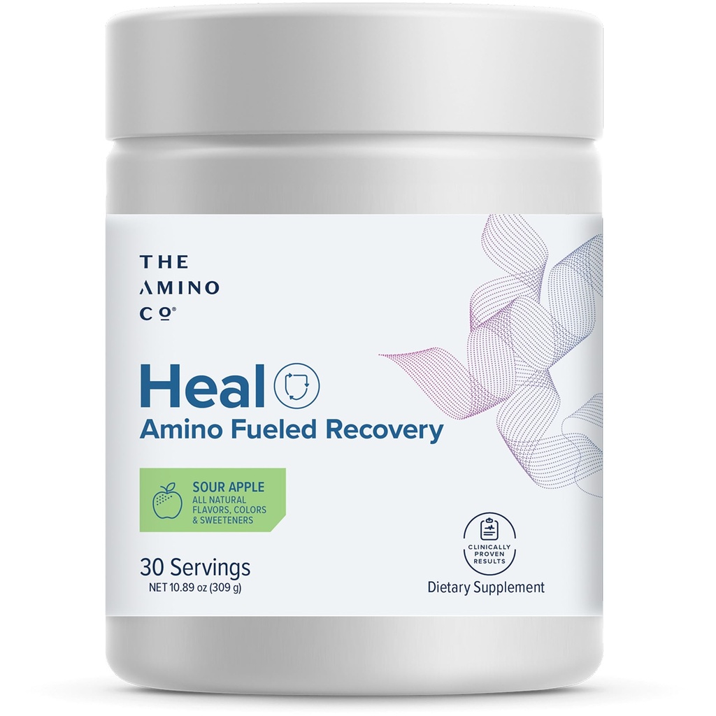 The Amino Co. - Curación - Post Workout Recovery Drink with Pure Eaa Amino Acid Formula -Creatine Monohydrate Powder for Efficient Muscle Repair, Vegan, and Keto-Friendly with Sour Apple Flavor - 10.89oz.