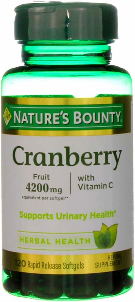 Fruta de arándanos de la naturaleza 4200 mg, Más Vitamina C Softgels, 120 ea (Pack of 5)