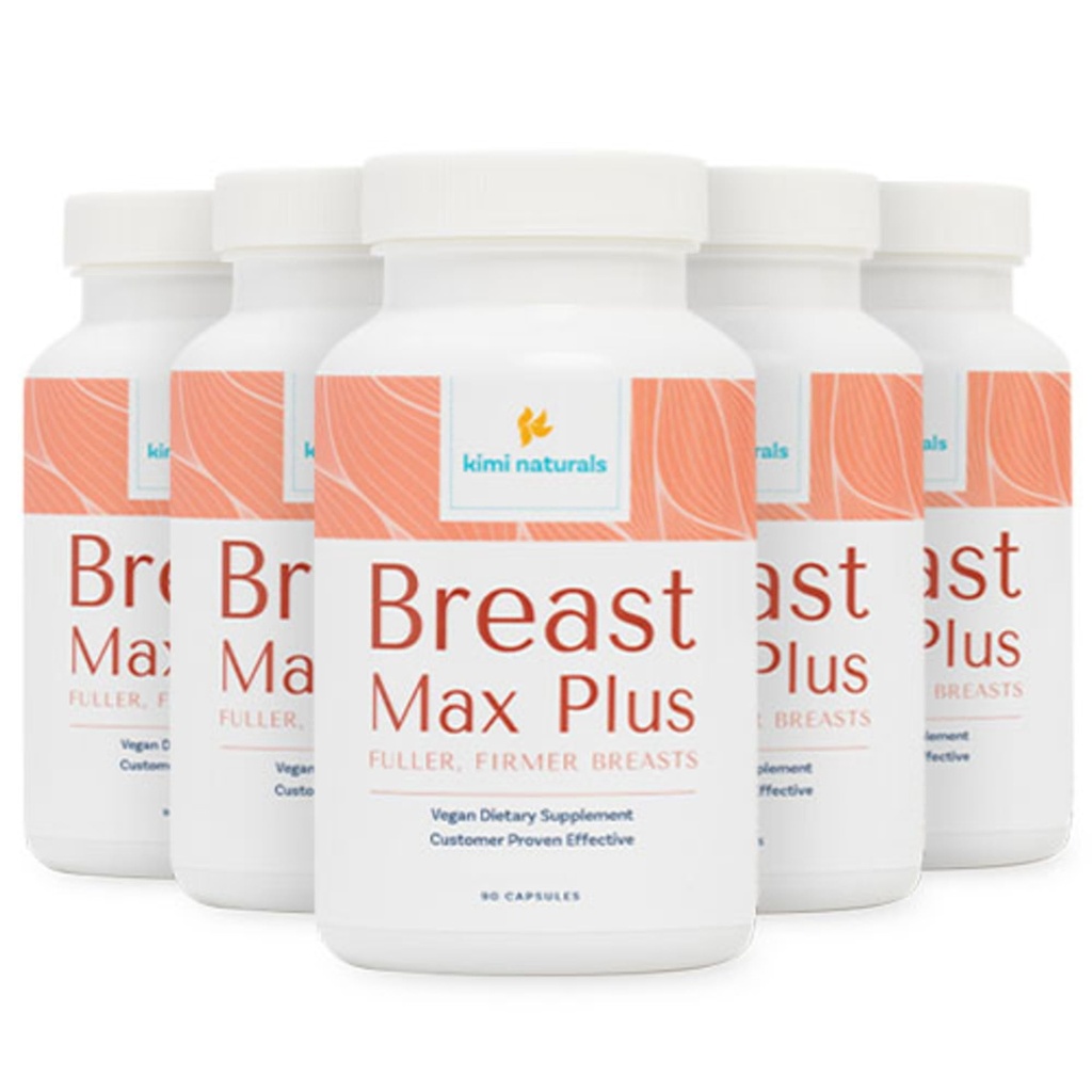 KIMI Naturals Breast Max Plus - Breast Enhancement Pills | Breast Enlargement Supplements with Fenugreek, Breast Growth, Supports Breast Firmness - 5 Month Supply