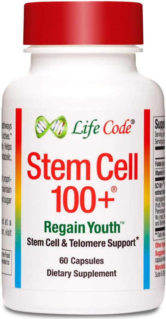 Stem Cell 100+: Multi-Pathway Anti-Aging & Rejuvenation Supplement Supports Stem Cells, Telomeres, Longevity Genes, Circulation Vascular, Neural Function, Autophagy, and More