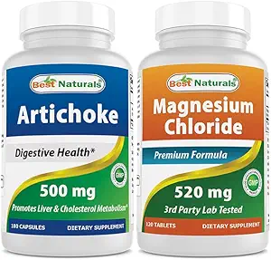 Mejores Naturales Artichoke Extracto 10000 mg &amp; Magnesium Chloride 520 mg