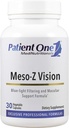 Paciente One Meso-Z Visión Silencioso Suplemento para apoyar la salud de los ojos y la luz azul Filtrar* Silencioso con Lutein, Zeaxanthin y Meso-Zeaxanthin