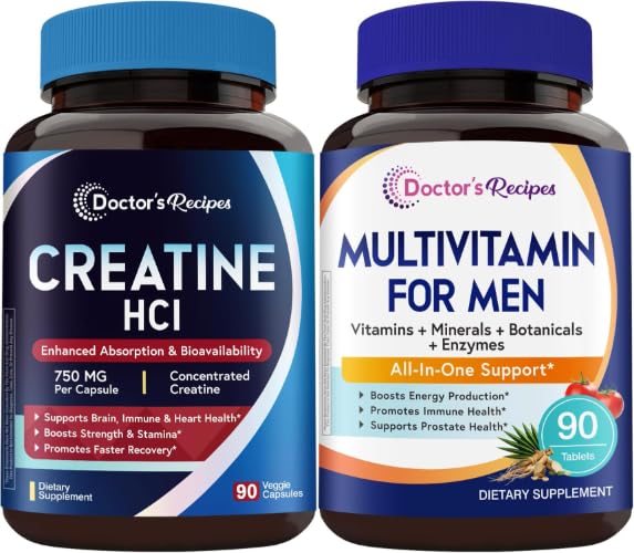 Doctor's Recipes Men's Creatine HCl & Multivitamin Bundle
