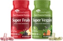 TERRA KAI ORGANICS Juce Original Fórmula - Super Fruit &amp; Veggies Suplemento - Gluten/Gelatin Gratis, Soy Free &amp; Vegan- Rojos &amp; Verdes Superfood Capsules- 23 Frutas &amp; 16 Verduras (180 Cuenta)