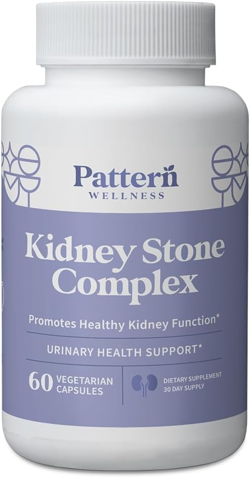 Pattern Wellness Kidney Stone Complex - Stone Breaker, Plant-Based Formula - Kidney Function Support - 3rd Party Lab Tested - Non-GMO, Vegan