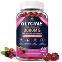 Glycine Gummies for Women & Men,Pure Glycine 3g Supplements for Sleep,Muscle Recovery & Nerve System Health,Melatonin Free,Sugar Free,Vegan-Mixed Berry Flavor-30 Day Supply