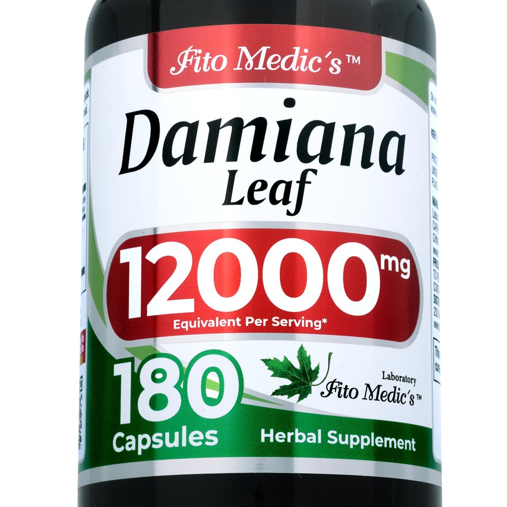 FITO MEDIC'S Lab | Damiana Leaf |180 Capsules| Damiana Capsules