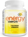 Energy Complete - 18-en-1 Vegan Energy and Focus Supplement - Vegan Caffeine Pills (60 Daily Capsules)