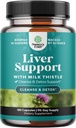 Liver Cleanse Detox &amp; Repair 180 Capsules - Herbal Liver Support Milk Thistle Suplemento - Silymarin Milk Thistle Suplementos con Dandelion Root, Choline, Beetroot & Artichoke Extract
