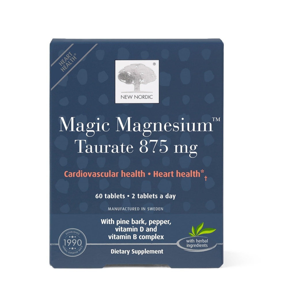 New Nordic Magic Magnesium Taurate 875mg 60 Tablets (Pack 1)