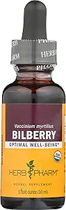 Herb Pharm Bilberry Liquid Extract for Eye and Vision Support - 1 Ounce