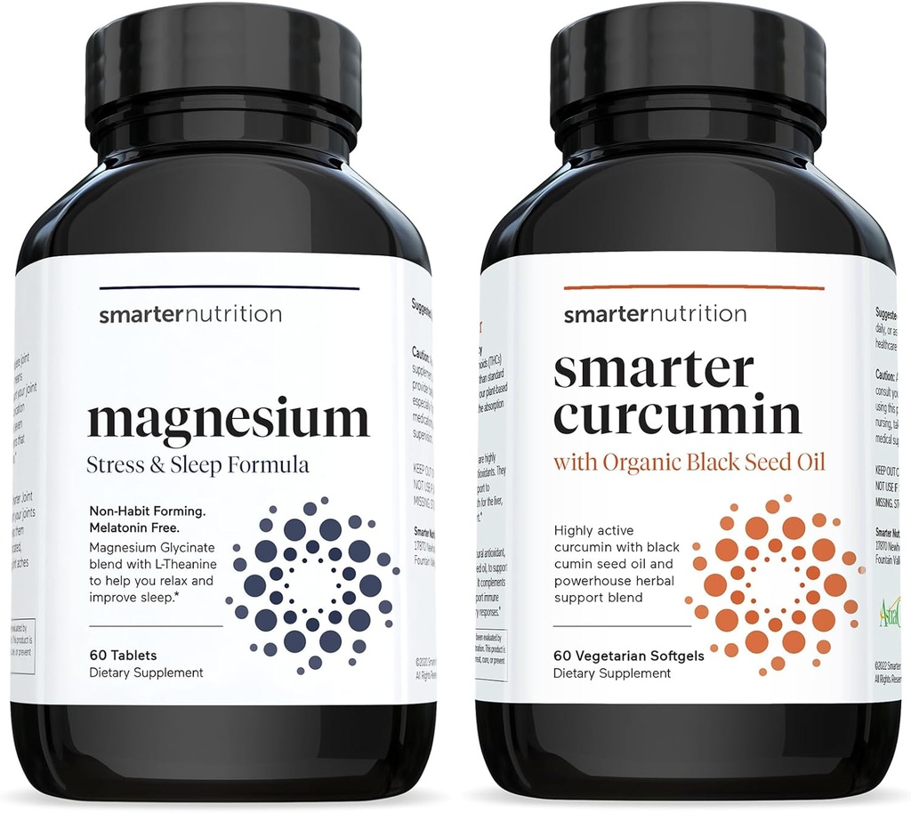 Multi-Active Magnesium Tablets " Curcumin Softgels - Potent " Bioavailable, Active Curcumin Softgels Estándarizado a 95% Tetrahidrocurcuminoids [1-Mes de suministro]