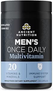 Antigua Nutrición Multivitamínico para Hombres, Antiguamente Multi Hombres Una vez Suplemento de Vitamina 30 Ct, Vitamina A, Vitamina B y Vitamina K2, Semilla Fenugreek, apoya el sistema inmunológico, Paleo y Keto Friendly