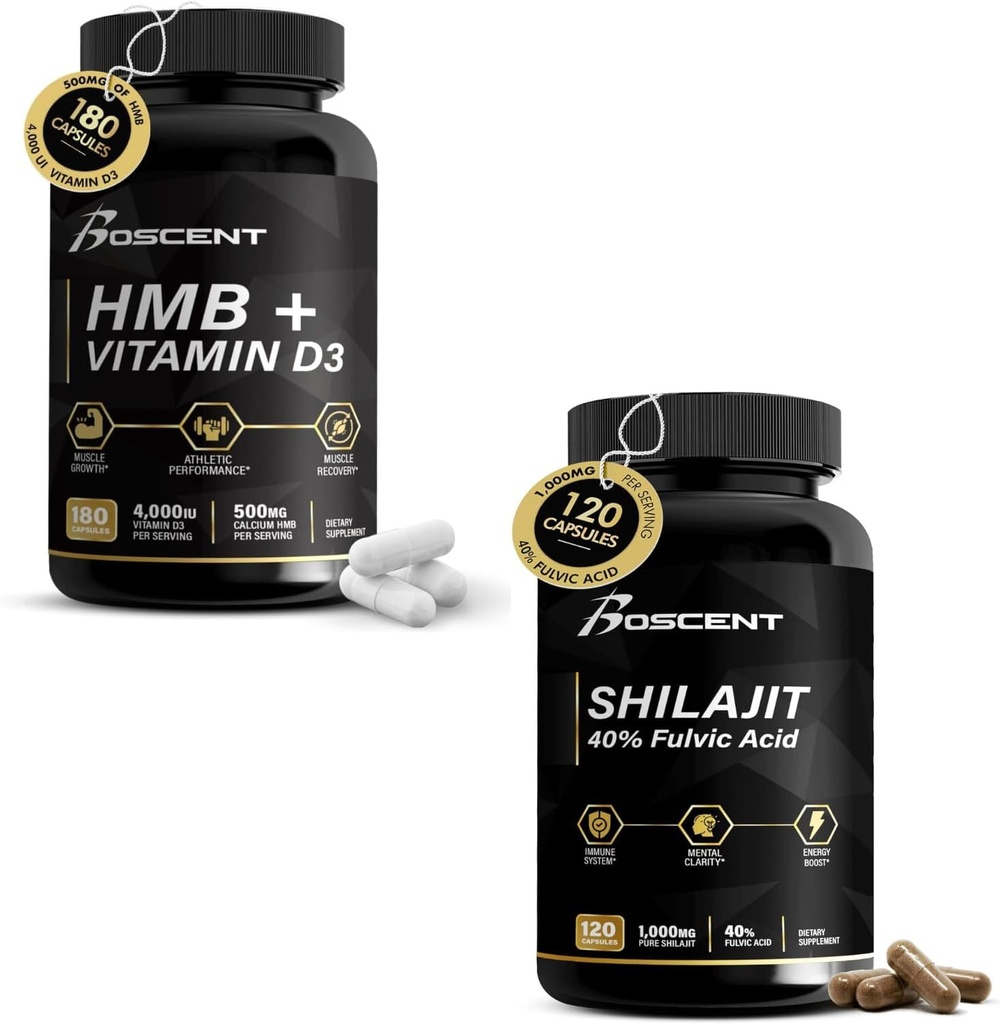 HMB &amp; Shilajit Strength &amp; Energy Pack