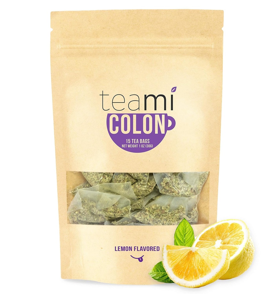 Teami® Colon Detox Tea  All Natural Cleanse tea for Men &amp; Women ← 30 Day Supply, 15 Tea Bags (Lemon)