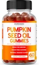 Pumpkin Seed Oil Gummies 4000mg Sugar gratis Gummy Suplemento con Pumpkin Seed Extract for Adults - Delicious Orange Flavor, Non GMO - Gluten Free, Vegan Supplement &amp; USA Made (60 cápsulas)