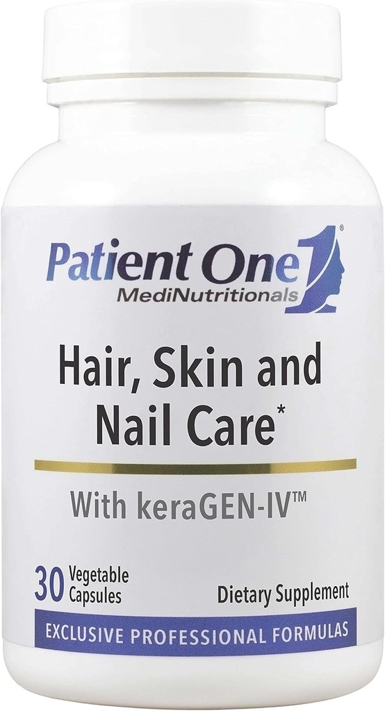 Pacientes One Hair, Skin &amp; Nail Care ← Suplemento para soportar uñas fuertes, y el cabello saludable y la piel* Silencioso con Keratin, Collagen y Más Silencio 30 cápsulas