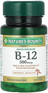 Vitamina B-12 500 mcg, 100 ea (Pack of 4)