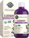 Jardín de la Vida Orgánicas Planta de Elderberry Immune Syrup 6.59 floz (195 mL) para Adultos Infantiles - Sambucus, Echinacea, Zinc &amp; Vitamina C, 0g Azúcar, Ecológico Vegan Gluten Suplemento Herbal Libre