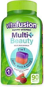 Vitafusion Mujeres Gummies multivitamínicos, Multivitamina para Mujeres, Vitaminas diarias saboreadas Berry, 90 cuentan