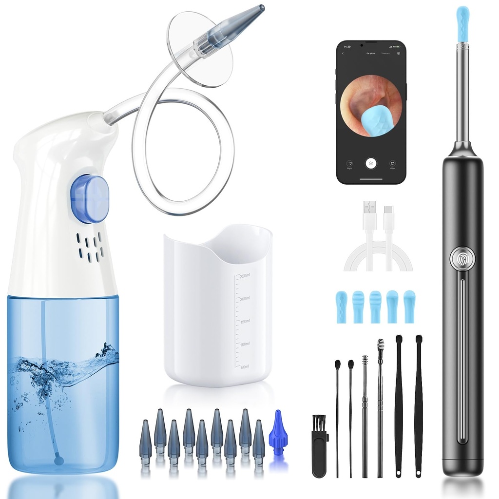 Ear Wax Removal - Ear Cleaner - Ear Camera - FSA HSA Eligible - Ear Wax Removal Kit - Ear Wax Removal Tool Camera - 1080HD Effective for Cleaning Ear Wax Build-Up