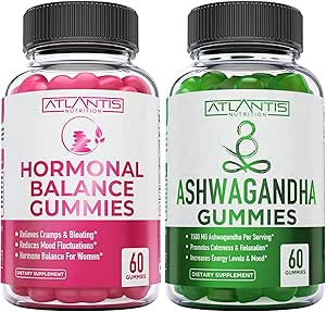 Saldo hormonal Gummies de alivio PMS + Ashwagandha Gummies
