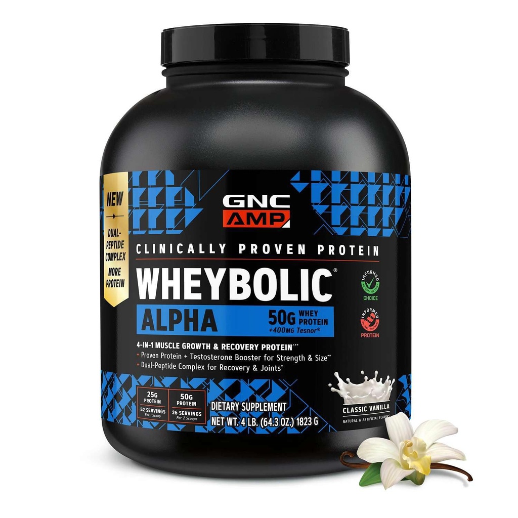 GNC AMP Wheybolic Alpha 2.0, Vanilla, 26 Servings