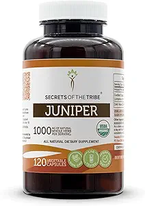 Secrets of the Tribe Juniper 120 Capsules, 1000 mg, USDA Organic Juniper (Juniperus communis) Dried Berry (120 capsules)