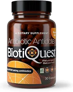 BiotiQuest Antibiótico Probióticos para Reequilibrar Cuerpo Después de tomar antibióticos, 20 Billones CFU, No GMO y Gluten Gratis, 30 cápsulas