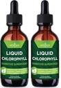 NUEVAs gotas líquidas de clorofila AGE - Concentrado natural - Booster de energía, digestión y apoyos del sistema inmunológico, desodorante interno, función del hígado - (2 Fl Oz (Pack de 2))
