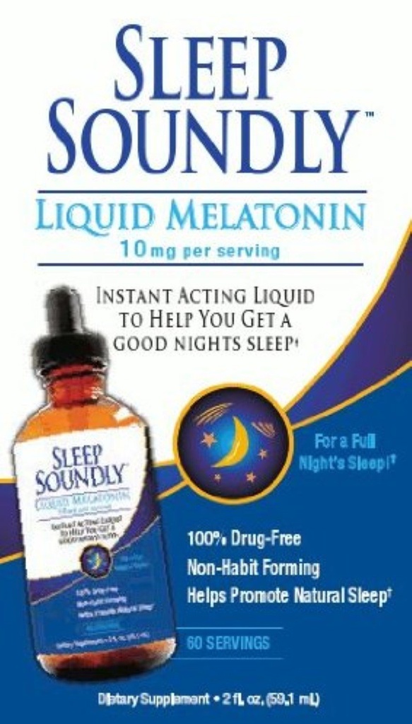 Windmill Sleep Soundly, Liquid Melatonin, 10mg, 2 oz (Pack of 3)