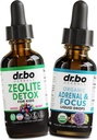 Zeolite Detox &amp; Adrenal Focus Support - Clinoptilolite Zeolite for Kids &amp; Adults Liquid Drops with Vitamins B12 &amp; D - Organic Adrenal and Focus for Calm Natural Brain, Memory Fatigue Stress Atención