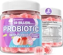 2Pack Probiótico + Prebióticos Gummies Azúcar Gratuito 60 Billones CFU, 11 Strains Probióticos Rellenados Gummies para Mujeres Hombre Salud Digestiva y Salud Gut, Apoyos Estreñimiento, Diarrea, Gas &amp; Bloating
