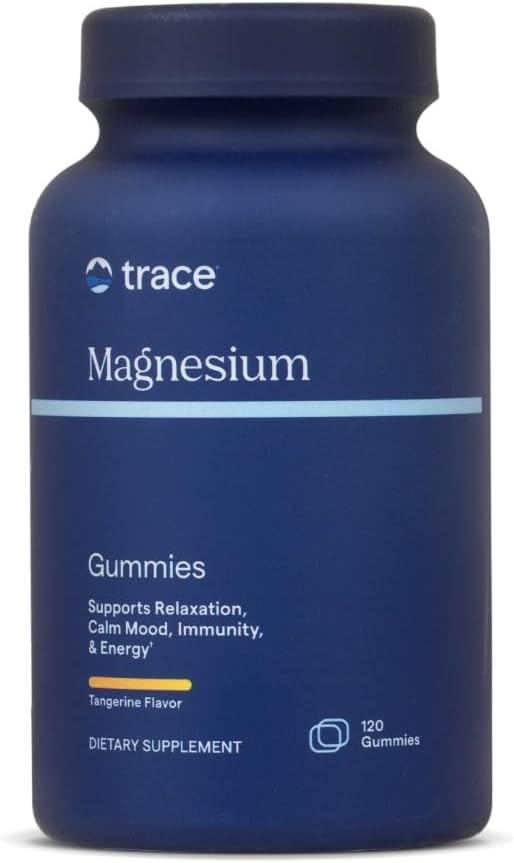 Trace Minerals Magnesium 84mg - Suplemento de Magnesio Chewable para Bone & Heart Health Support - Immune System Support - Aids Relax &amp; Healthy Sleep - Tangerine, 120 Gummies (120 Servings)
