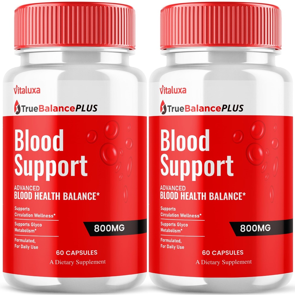 (2 Pack) Tru Balance Blood Support Capsules, TruBalance Pills Maximum Strength TrueBalance True Supplement Glycogen Health Advanced Formula Vitamin All Natural High Performance (120 Capsules)