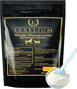 Suplemento de Gestión de Pesos Orgánicos para Gatos &amp; Perros TENIDO 100% Natural Suplemento de mascotas Polvo TEN Ayuda con Pérdida de Peso &amp; Curbing Appetite ← Mantiene Gatos y Perros de Sobrevivir TEN 200 Gramos