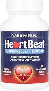 Natures Plus Heartbeat - 90 Tablets Vegan - Vegetariano, Libre de gluten - 30 Servings