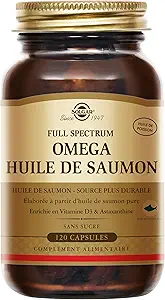 Solgar Wild Alaskan Full Spectrum Omega, 120 Softgels - Asistencia Corazón, Cerebro, Hueso y Skin Health - Proporciona Vitamina D3 - Fuente rica de EPA &amp; DHA - No GMO, Gluten Free, Dairy Free - 60 Serviciones