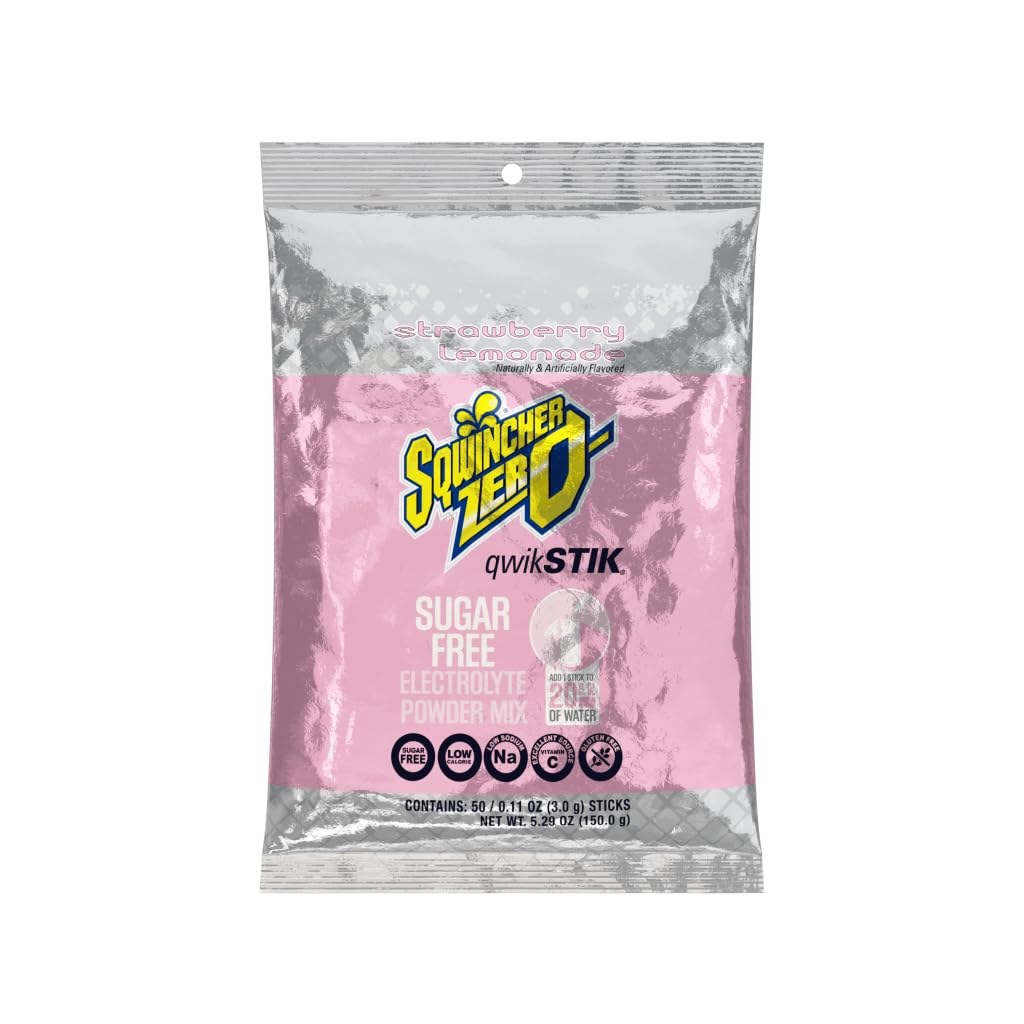 Single Serve Qwik Stik Zero, 50 Sticks/Bag, Strawberry Lemonade