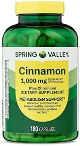 Generic Spring Valley Cinnamon Plus Chromium, 1,000 mg, 180 Conde Capsules - Suplemento dietético natural para el bienestar general &amp; Sticker Dri Store