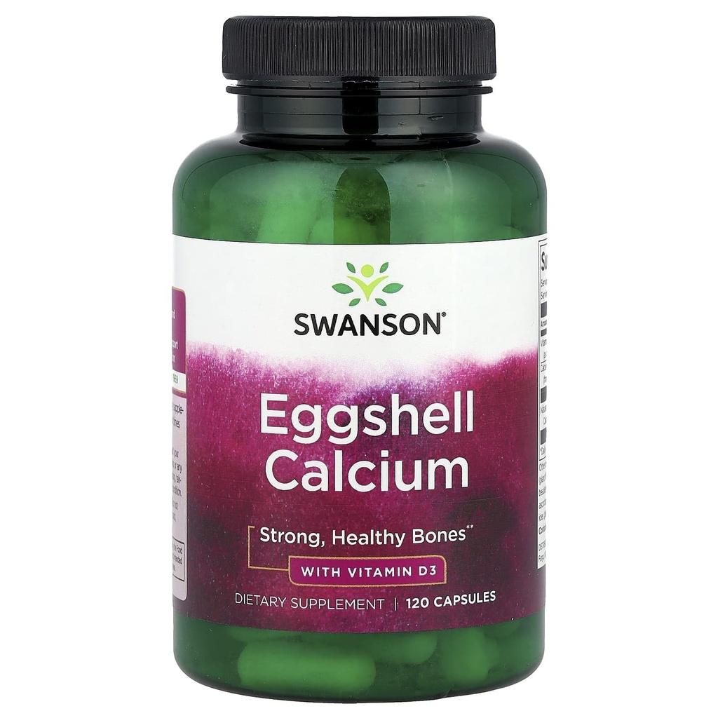 Swanson Eggshell Calcium with Vitamin D3 120 Caps
