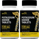 Potassium Iodide Tablets (Pack of 2) 130mg - 280 Tablets EXP 10/2032 - YODO Naciente - KI Pills - Yoduro de Potasio - Nutri Supplements