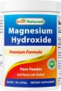 Mejores Naturales Hidroxido de Magnesio Polvo - 380 mg de Magnesio Elemental por Servir - 454 Serviciones por Cotainer - 1 Libra