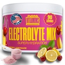 Dr. Price's Electrolyte Mix ← Polvo de hidratación libre de azúcar con 72+ Trace Minerals ← No Azúcar, Electrolitos de resolución rápida Embalajes de pólvora ¦ Cherry Lemonade, 90 Servimientos