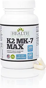 Salud Como Ought To be Vitamin K2 MK7 MAX Extra Strength 300mcg Supplemeny ← Soy Free, Proven Bioavailability & Safety ← 60 Capsules