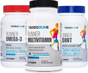 Runner Vitamin, Joint Support, " Omega-3 Bundle (1 Month Supply): Engineered Running Supplement ¦ Antioxidants, Vitamin B Complex, Probiotics, Glucosamine/Chondroitin/MSM, EPA/DHA Fish Oil