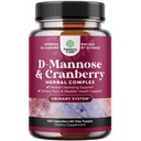 D Mannose con suplemento de arándano - Potent D Mannose 1000mg cápsulas para la defensa del riñón " Cleanse and Urinary Tract Health for Women " Men - Suplemento de salud de la vejiga para adultos - 120 Conde
