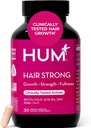 HUM Hair Strong Daily Hair Growth Supplement with Biotin, Zinc, Vitamin B12 to Support Growth, Folic Acid &amp; Vitamina B12 Vitaminas para el Hair Healthy Support for Women and Men, 30 Vegan Capsules