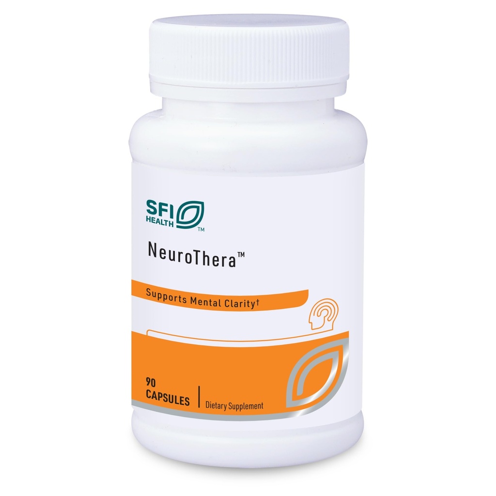 Klaire Labs SFI Health Neurothera - Supports Mental Clarity with Phosphatidylserine, Choline &amp; Ginkgo, Cognitive Support Blend with No Dairy or Artificial Preservatives (90 Capsules)